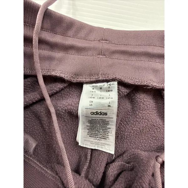 adidas Women's Relaxed Fit Drawstring Fleece Sweat Pants Size L - Image 4