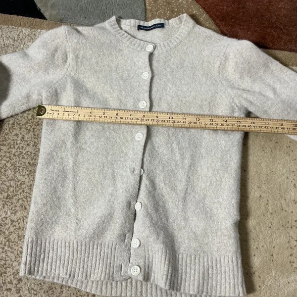 Brandy Melville Wool Blend Cardigan Women OS Oatmeal Heather Knit Button Sweater - Image 3
