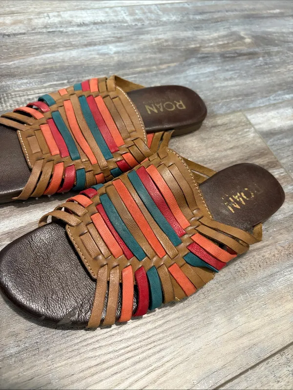 Roan Marilee Sandals by Bed Stu Southwest Leather Slide Huarache 8.5 - Image 2