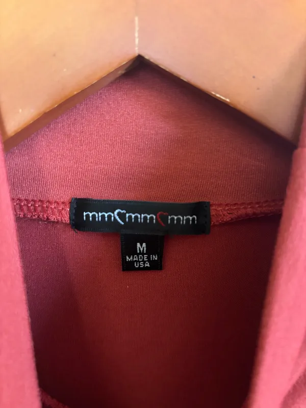 Red mock neck t - Image 4