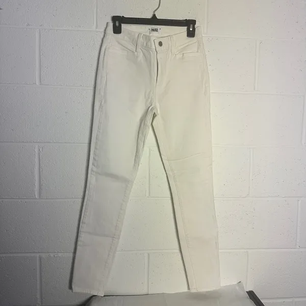 Paige Hoxton Ankle High Rise Skinny Jeans White Size 27 Made in USA - Image 2