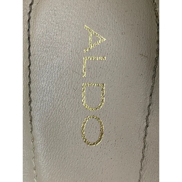 Aldo Madalene Gold Ankle Strap Open Toe Platform Heels Strappy Dress Sandals 7.5 - Image 6