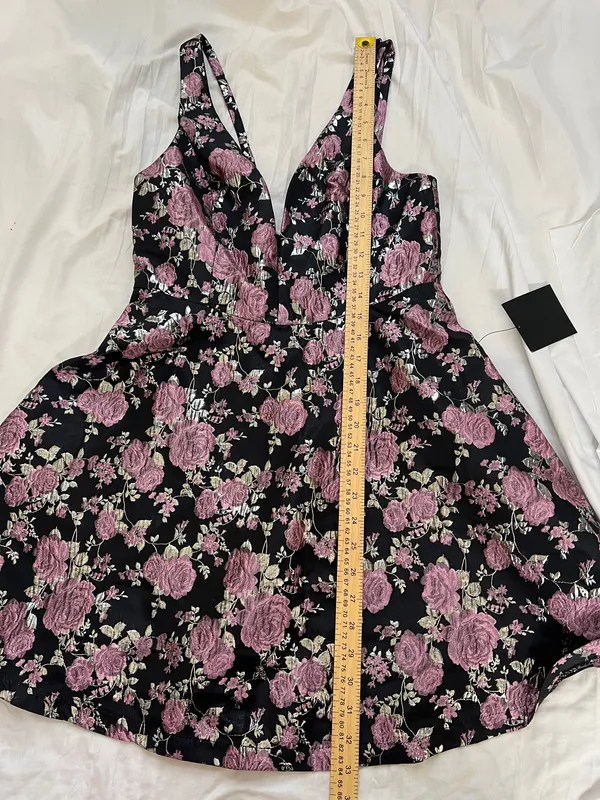 Lulus Beauty of Botany Black Floral Jacquard Skater Dress - Image 10