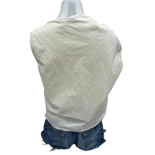 Tory Burch Butter Yellow Ruched Top SIZE 8 Office Work Cotton Designer $348 - Image 9