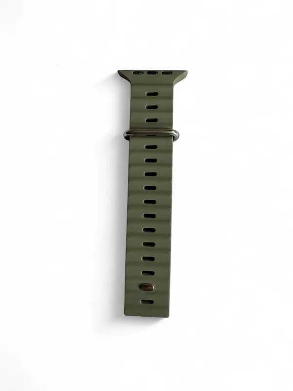 NWOT Olive Green Silicone Watch Band Compatible With Apple Watch Ultra - Image 3