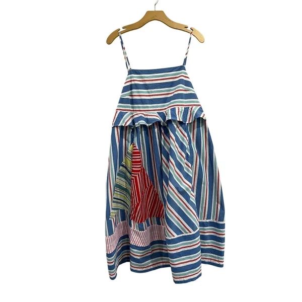Anthropologie Celandine Stripe Sundress Colorful‎ Cotton Midi Dress Boho Sz L - Image 2