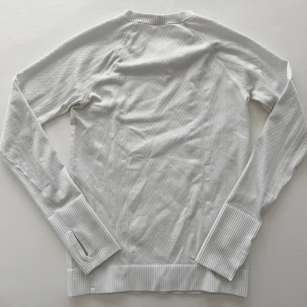 Lululemon Rest Less Pullover White Size 8 Long Sleeve Pullover Run Gym - Image 6