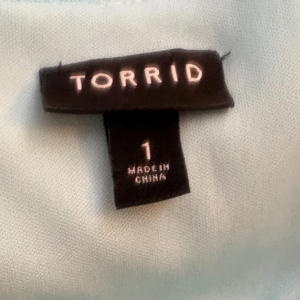 Torrid Mini Dress1X Blue Excellent Smocked Waist V-Neck‎ Ruffle Long Sleeve - Image 4