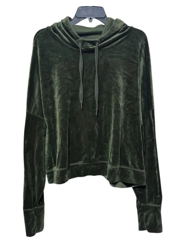 OFFLINE BY AERIE After Party Cowl Neck Velour Hoodie XXL 28” p2p Green $65 EUC - Image 2