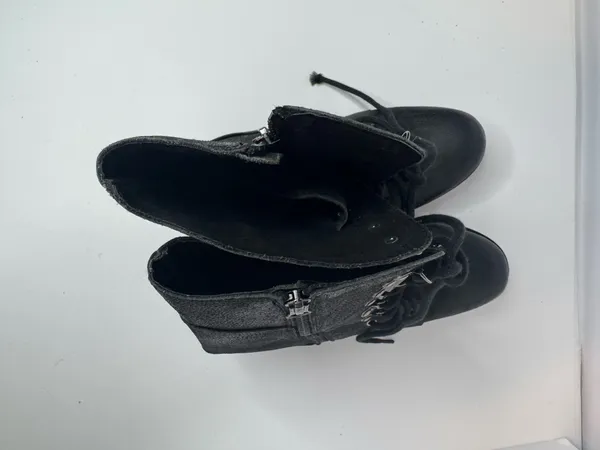 Jeffrey Campbell Black Leather Boots Size 9.5 - Image 3