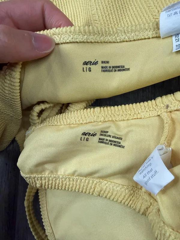 Aerie Yellow Ribbed Bikini Set - Image 10