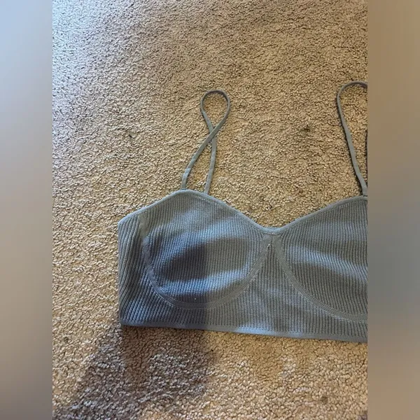 Zara‎ large grey crop top - Image 2