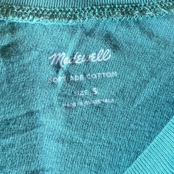 810 |‎ Madewell Softfade Cotton Crewneck Short Sleeve Tee Green Womens S - Image 3