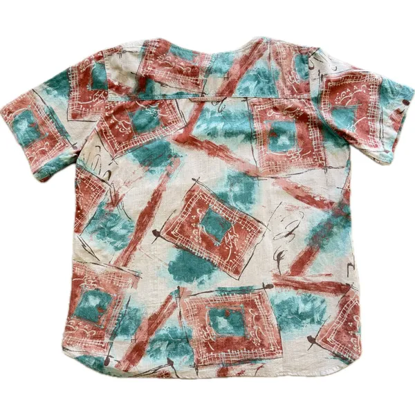 Vintage‎ Chico 10 Year Anniversary Aztec Retro Boho M 100% Cotton Artsy Abstract - Image 5