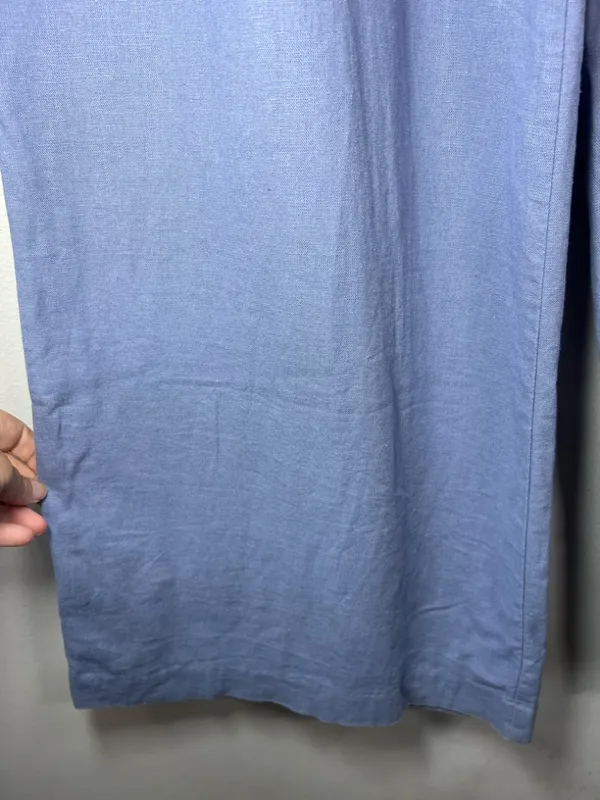 House of Harlow 1960 Wide Leg Pants Periwinkle Blue Belt Linen Resort Coastal 8 - Image 7