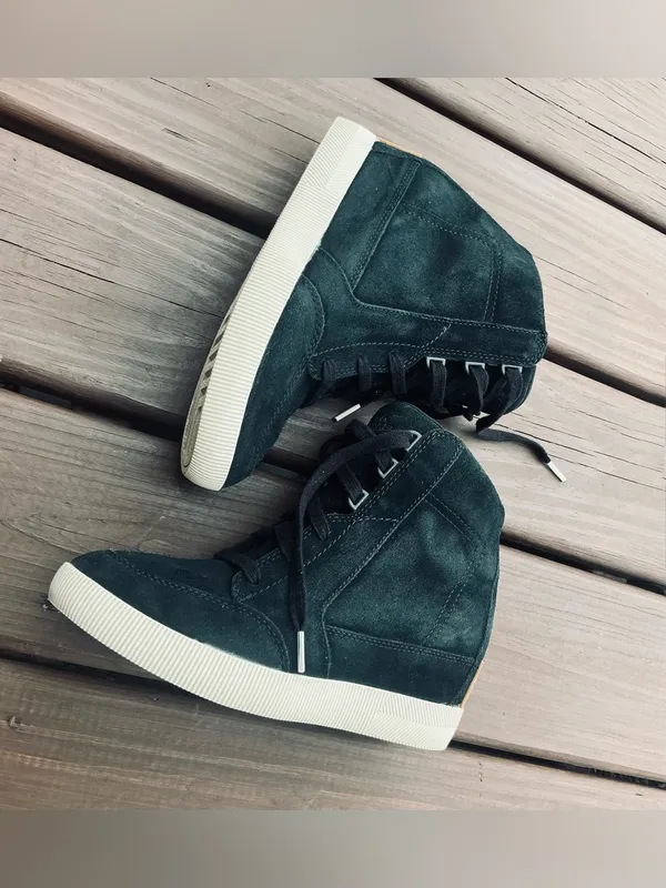 Sorel Black Suede High-Top Wedge Sneaker - Image 12