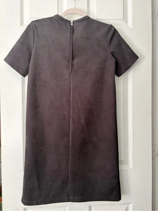 Zara Black Suede Mini Dress - Image 3