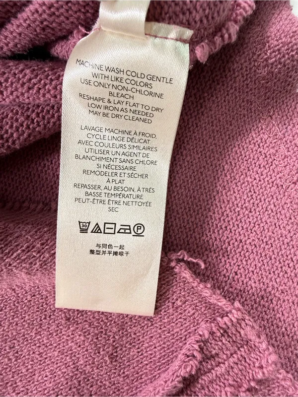 Free People Long Sleeve V‑Neck Knit Top in Plum/Mauve - Image 7