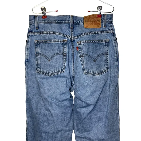 Levi's Womens Jeans 550 Relaxed Fit Tapered‎ Leg Silver Tab Denim Blue 12 Misses - Image 6