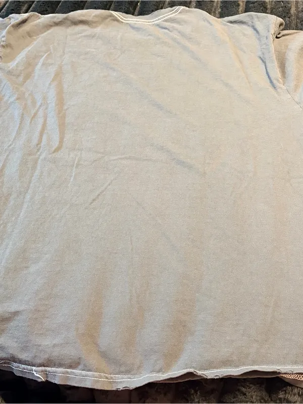 NIRVANA Gray Tee with Yellow Logo and Multicolor Floral Smile - Image 4