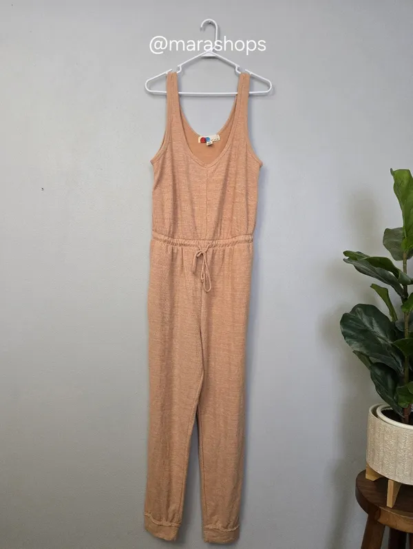 Free People Bicoastal Romper Set in Papaya Sun - Image 4