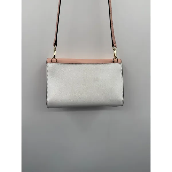 Kate Spade‎ PerryCrossbody Bag Pink White Colorblock Leather Convertible Wallet - Image 7