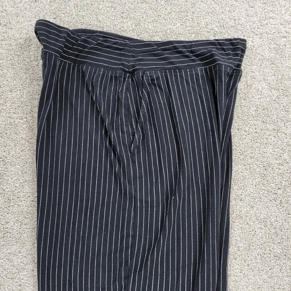 Soma Cool Collection Night Pajama Set S/M Black Stripes Lace Trim Crop Button Up - Image 10