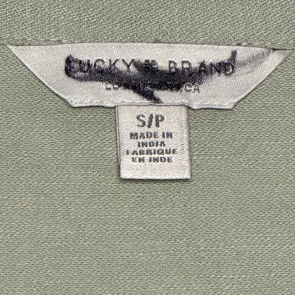 Lucky Brand Sage Green Lace Trim Tunic Shirt Womens Size Small Short Sleeve‎ - Image 3