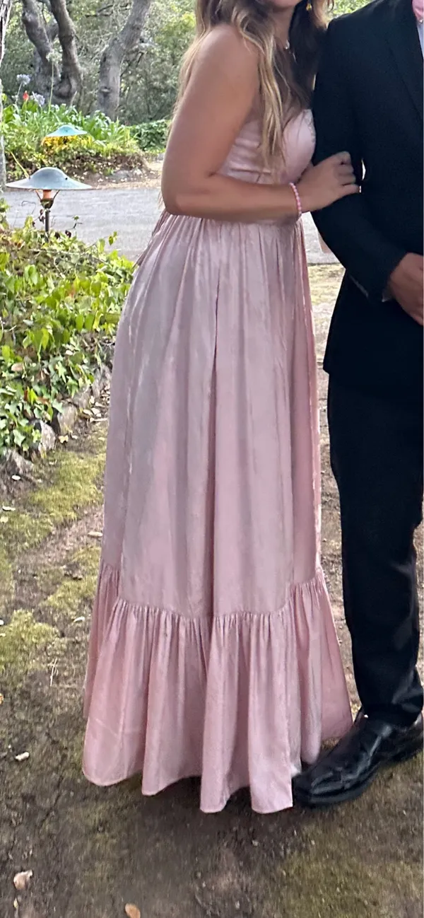 Azazie Pink Floral Dress - Image 4