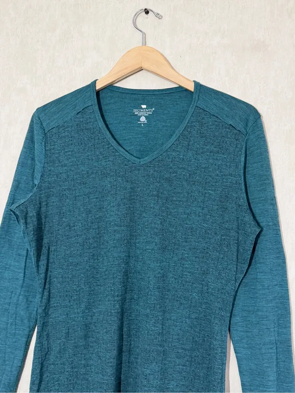 Seg’ments Women’s 100% Merino Wool Thermal Base Layer Shirt Top Longsleeve L - Image 3