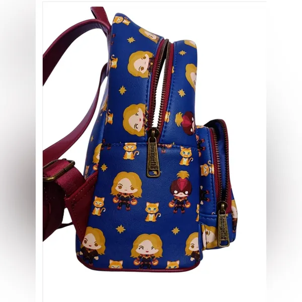 Captain Marvel Goose‎ Mini Backpack Excellent preowned loungefly - Image 4