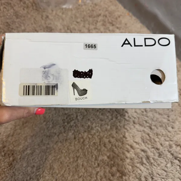1665 | Aldo Bouch Jewel‎ Feather Embellished Platform Pump Purple Women 9 / 40 - Image 13