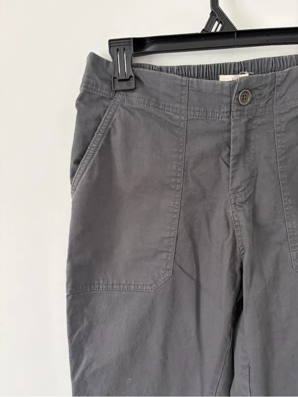 Pact Organic Cotton Side Ankle Zip Casual Utility Joggers Dark Grey Small - Image 2