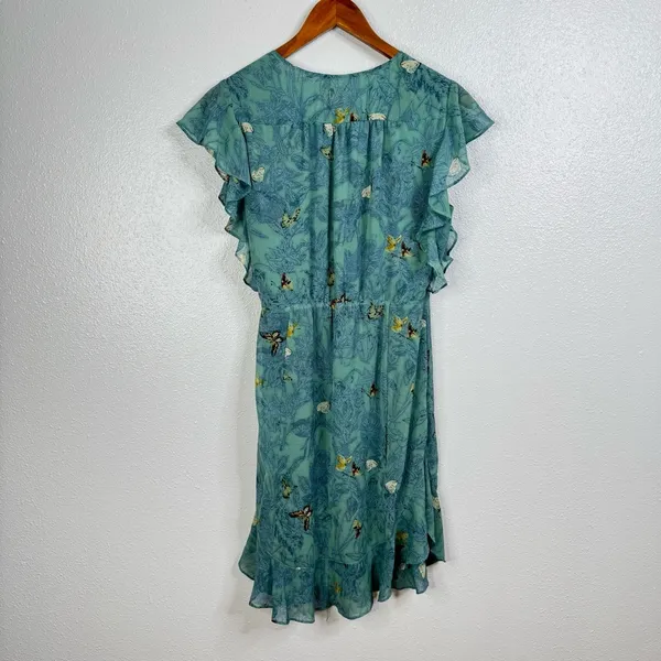 Feather Bone by Anthropologie Butterfly Semi Sheer Wrap Dress Size Small‎ - Image 4