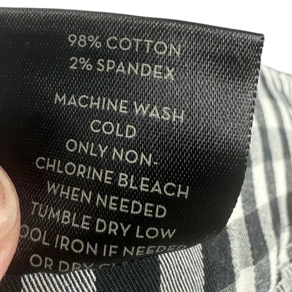Ann Taylor Women's Curvy Gingham Cropped Pants Black White Check Size 16 Preppy - Image 11