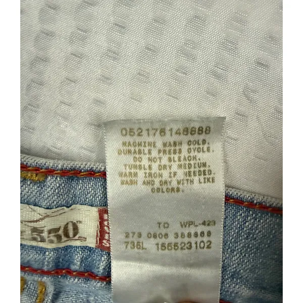 VTG 2006 Levi's 550 Women's 14M Relaxed Fit Jeans Stretch Denim Medium Wash Y2K - Image 7