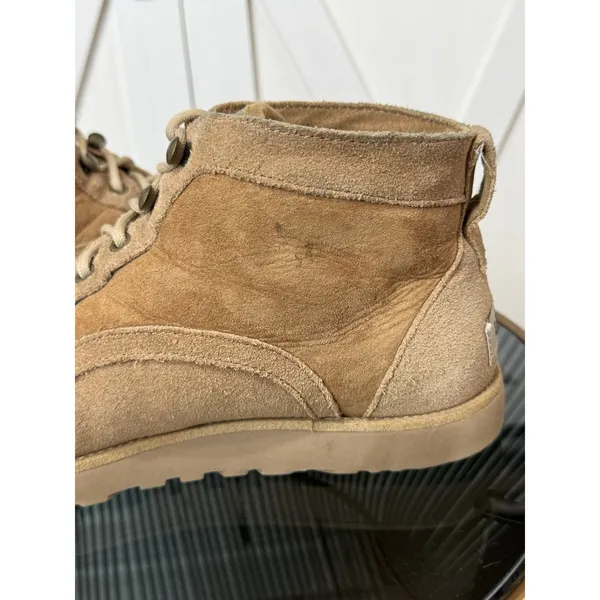UGG Bethany Women's Boots Size 9 Brown Suede Sheepskin Lace Up Ankle Boots - Image 7