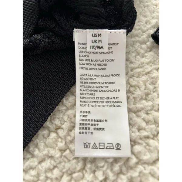 Free People H2O Crew Pullover Open Weave Knit Crop Top Black Size M - Image 10