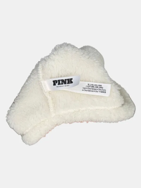 PINK by Victoria's Secret Cream Fuzzy Co-ZZZy Fleece Bralette - XL - Image 8
