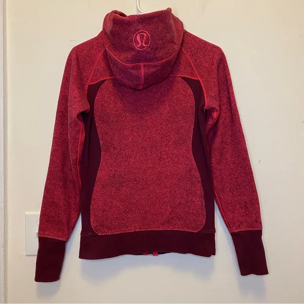 LULULEMON Scuba Full Zip Fleece Hoodie III Rio Mist Boom Juice Red Grape Sz 4 - Image 13
