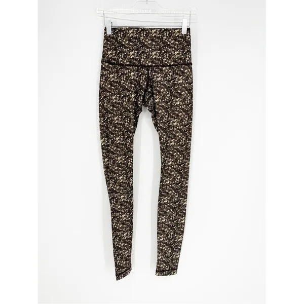 Lululemon Shine Tight High Rise Leggings Women's 6 Shimmer Multi‎ Activewear - Image 2