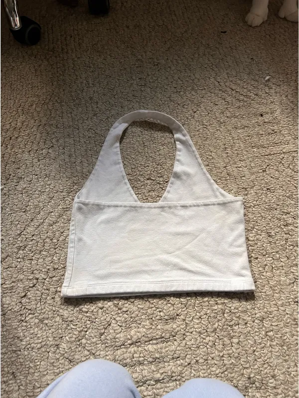 Brandy Melville/ John Galt White Halter Top - Image 2