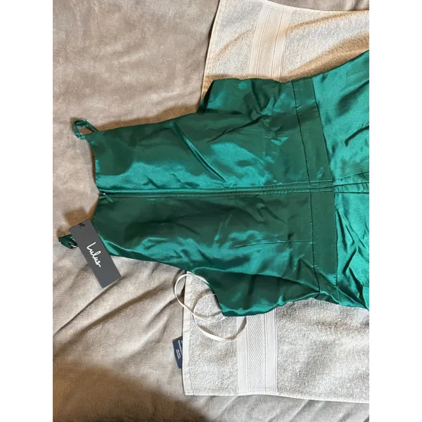 NWT Lulus Size Large Broadway Show Emerald‎ Green High-Low Gown Formal - Image 9