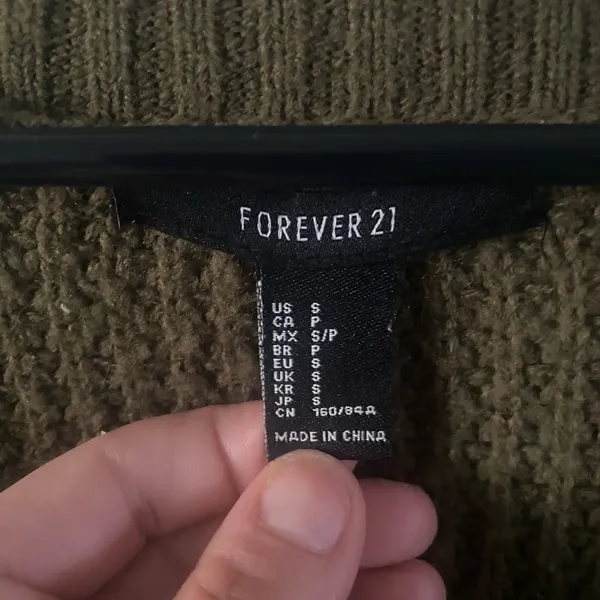 Forever 21 Olive Green Cardigan - Image 5