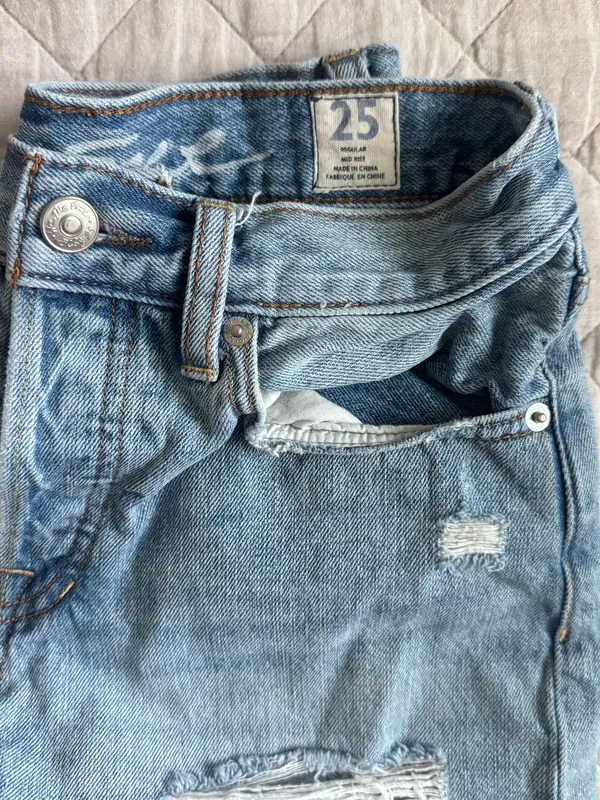 Free People Denim Shorts Cut-Off - Image 3