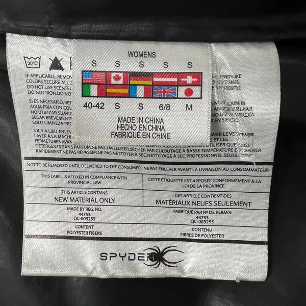 SPYDER Women Boundless Long Puffer Jacket Black Size S‎ ThermaWeb Quilted Hooded - Image 6