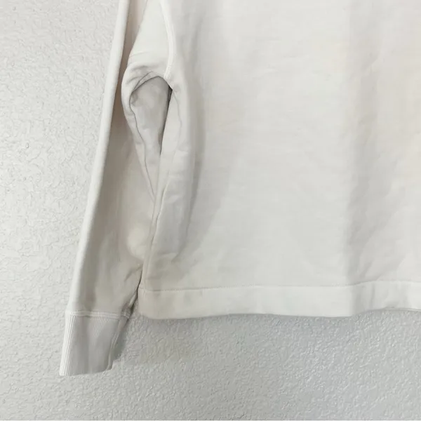 Madewell Sweatshirt Long-Sleeve Funnel-Neck Parchment Relaxed Size XS‎ - Image 6