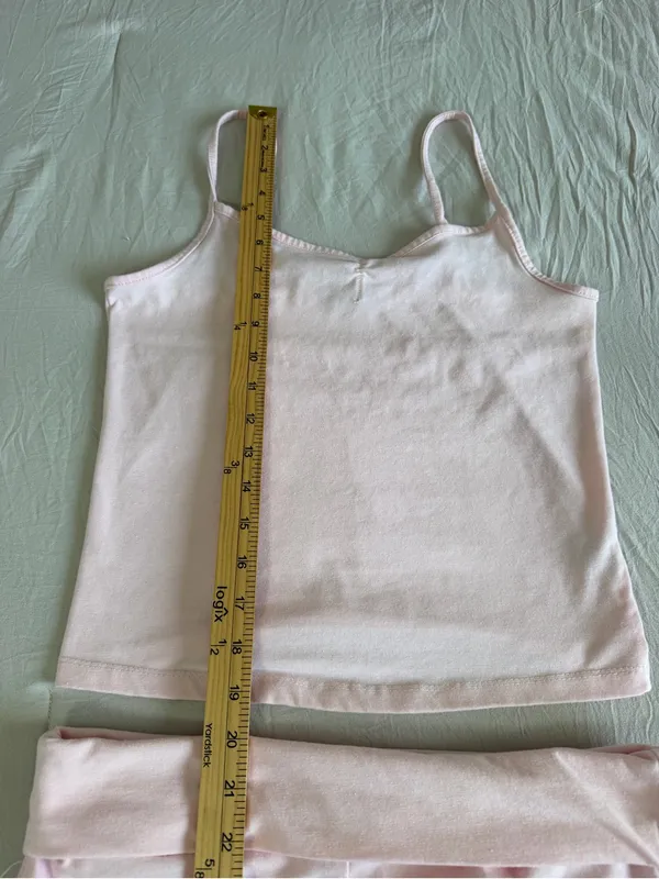 LA Glow Ribbed High-Waist Bike Shorts set in Pale Pink - Image 5
