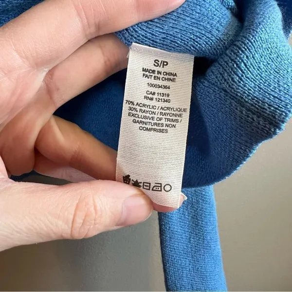 ✨ Garage Women’s Blue Zip‎ Up Sweater Hoodie Small - Image 8