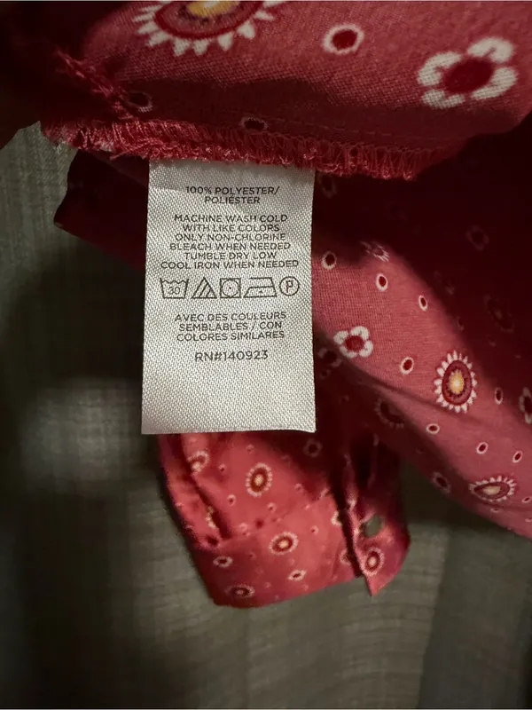 LOFT Rose Pink Satin Button-Front Shirt with Micro Dot Print - Image 3